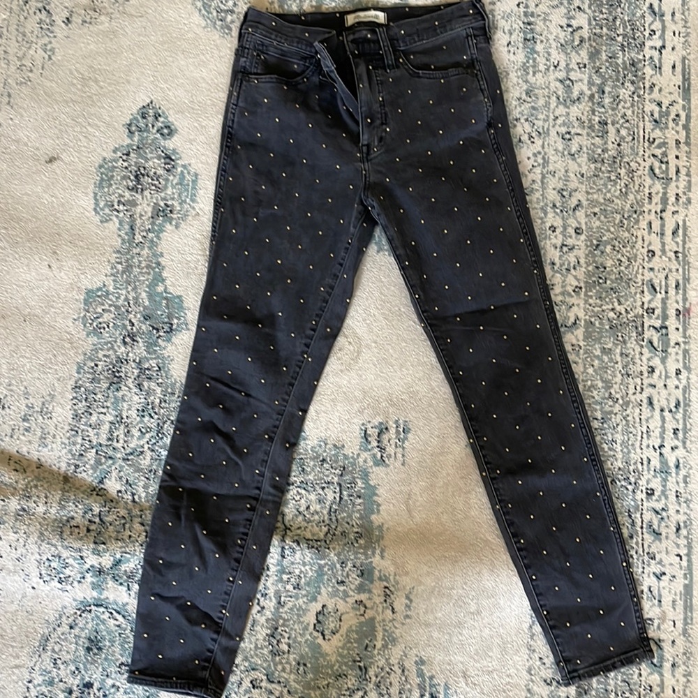 Madewell gold fleck skinny jeans